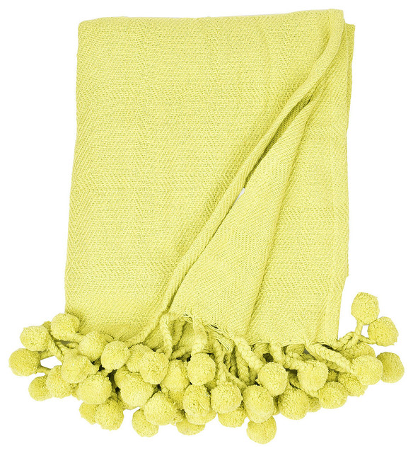 Riva Home Knitted Throw/ Blanket - 130 x 150 cm - LIME ...