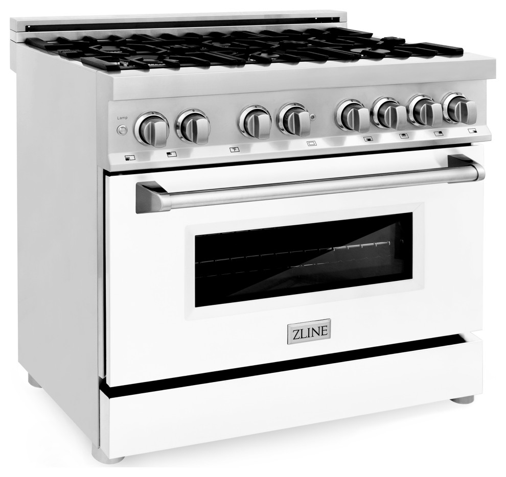 ZLINE Dual Fuel Range Gas Stove/Electric Oven Contemporary Gas