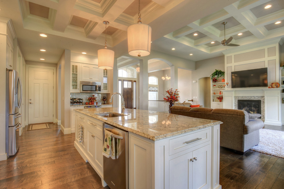 Inspiration for a transitional home design remodel in Chicago