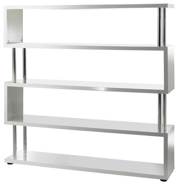 Torero White Gloss Chrome Bookcase Contemporary Bookcases Torero White Gloss Chrome Bookcase Contemporary Bookcases By Fif