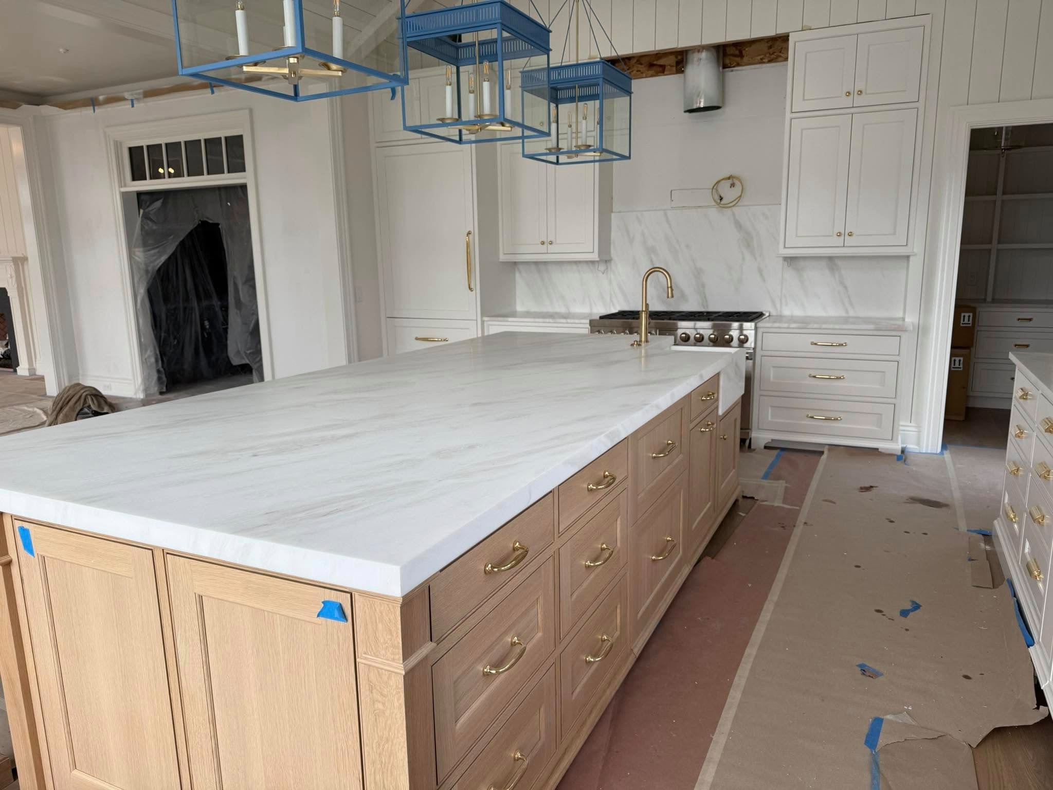 Chiron Marble Tops & Full height backsplash