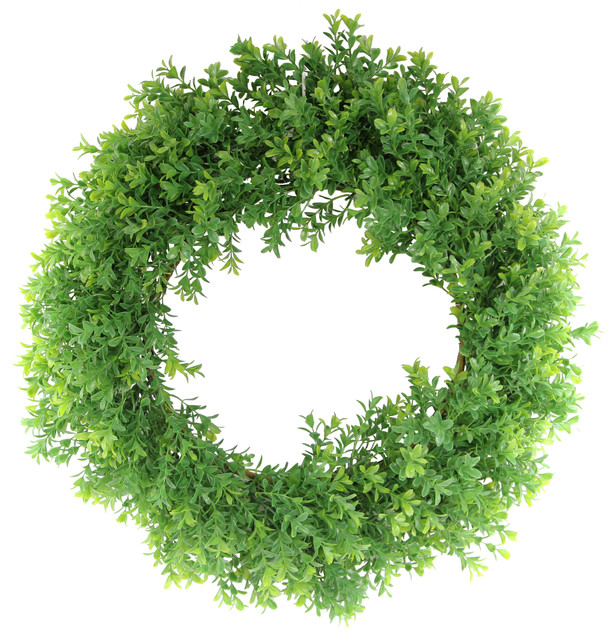 22 Boxwood Wreath Spring Wall Door Decoration Green