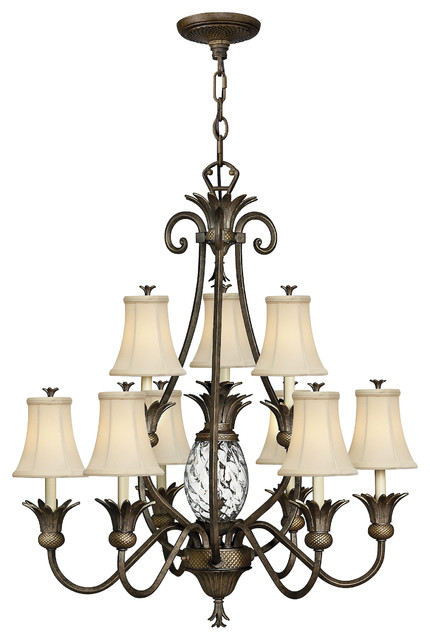Hinkley Plantation Chandelier Large Two Tier Pearl Bronze Hinkley Plantation Chandelier Large Two Tier Pearl Bronze