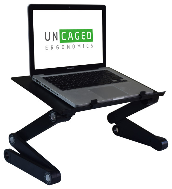 Workez Professional Ergonomic Aluminum Laptop Cooling Stand Contemporary Office Carts And