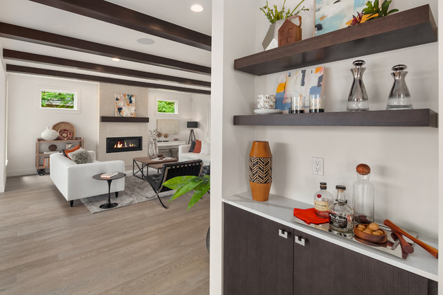 Modern Kirkland New Build retro-dagligstue