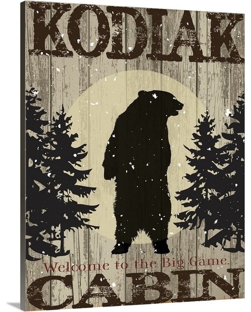 "Cabin Camp Lodge Inn I" Wrapped Canvas Art Print Rustic Prints And