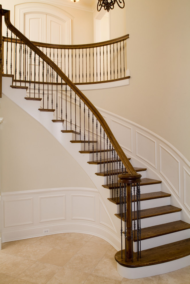 Inspiration for a transitional staircase in Chicago.