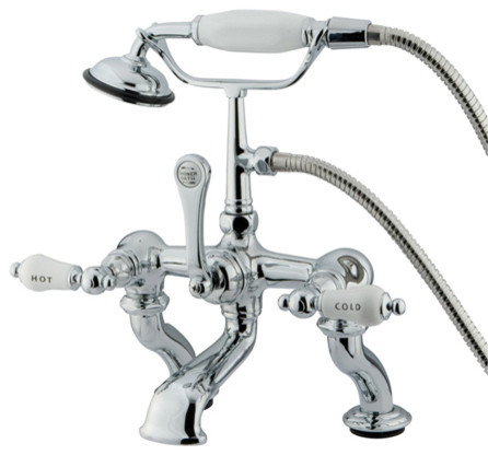 Deck Mount Clawfoot Tub Filler with Hand Shower