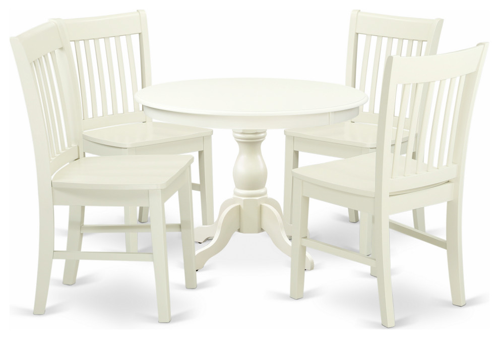 3 Pc Dining Set, Linen White Table, 2 Linen White Chairs, Linen White