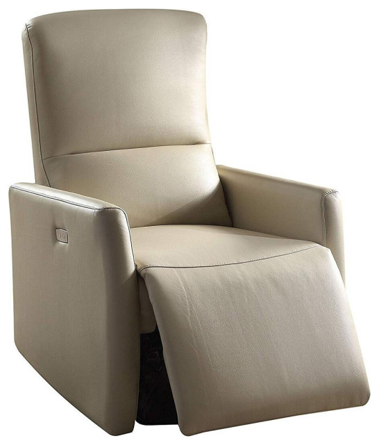 ACME Raff Recliner, Power Motion, Beige Leather-Aire