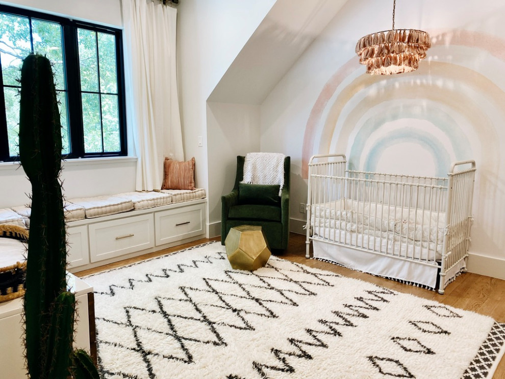 Inspiration pour une chambre de bébé traditionnelle.