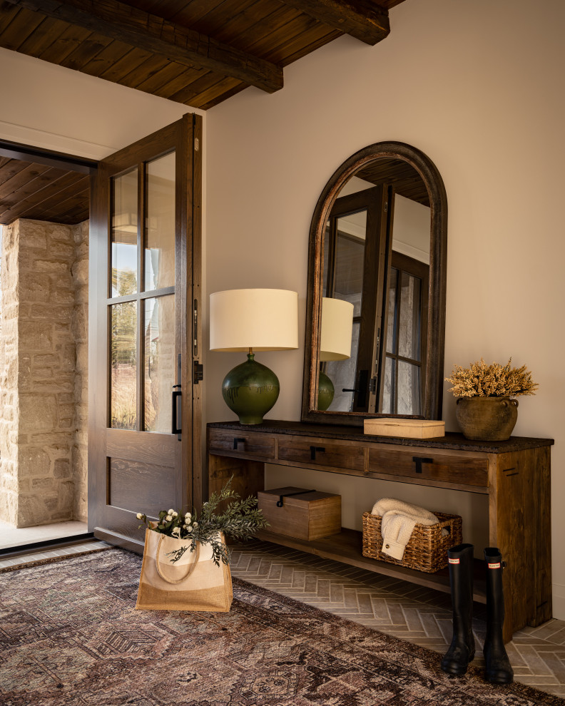 Entryway - rustic entryway idea in Ottawa