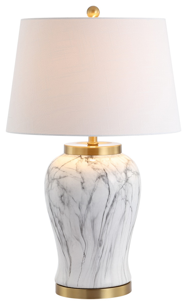 white company marble lamp