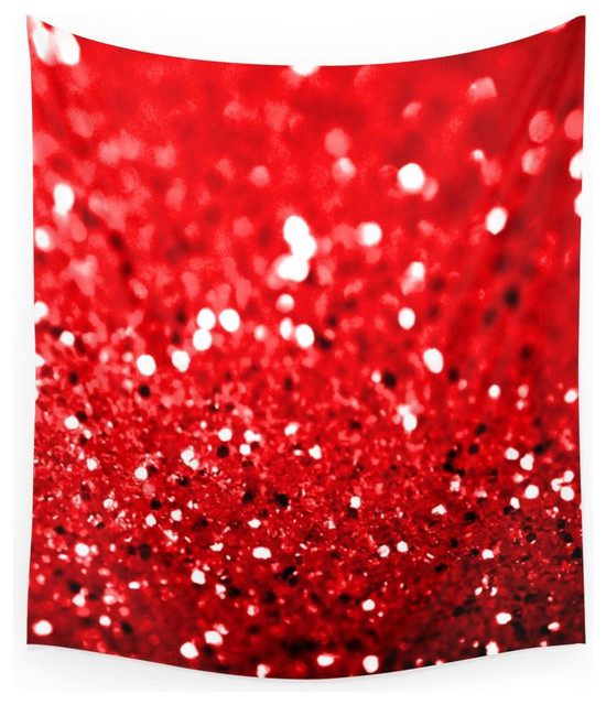 Society6 Glitter Red Wall Tapestry Small 51 X60