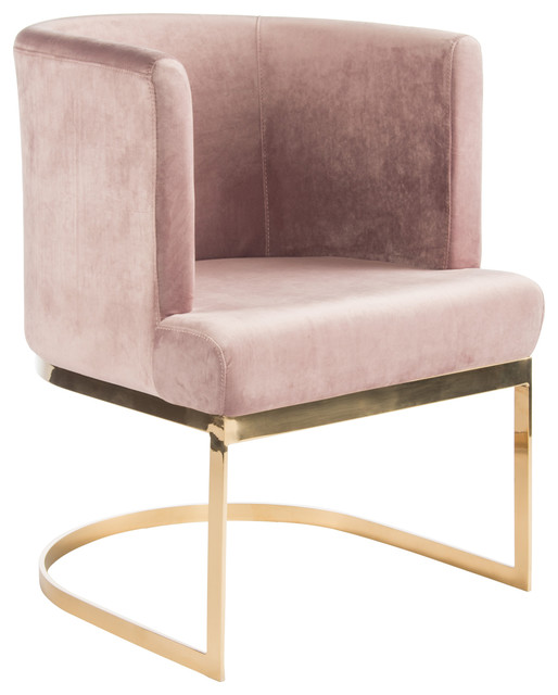 Hazel Gold Dining Chairs, Pink, Set of 2