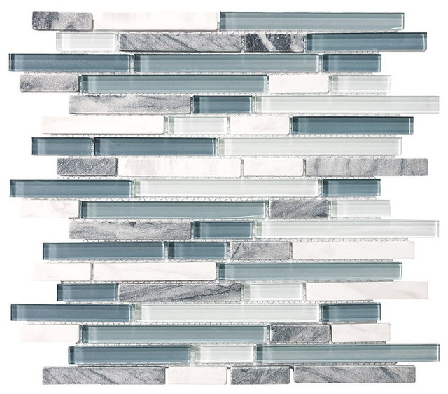 Anatolia Bliss Bsws Stone And Gl Linear Mosaic Tile Bliss Bsws Stone And Gl Linear Mosaic Tile 12 X12 Contemporary