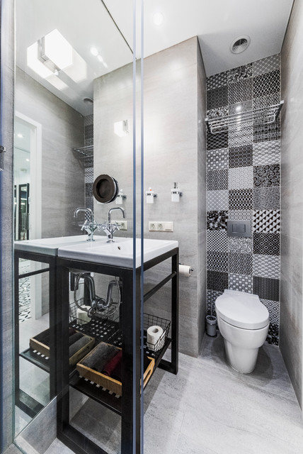 Loft на Вернадском trendy-lille-badevaerelse