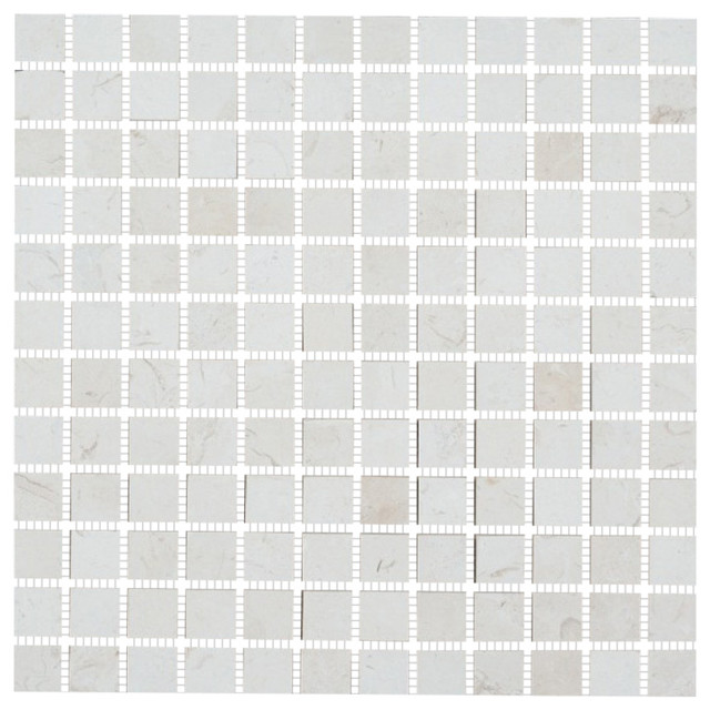 Corinthian Fossil Honed Tile On Mesh, 12''x12''