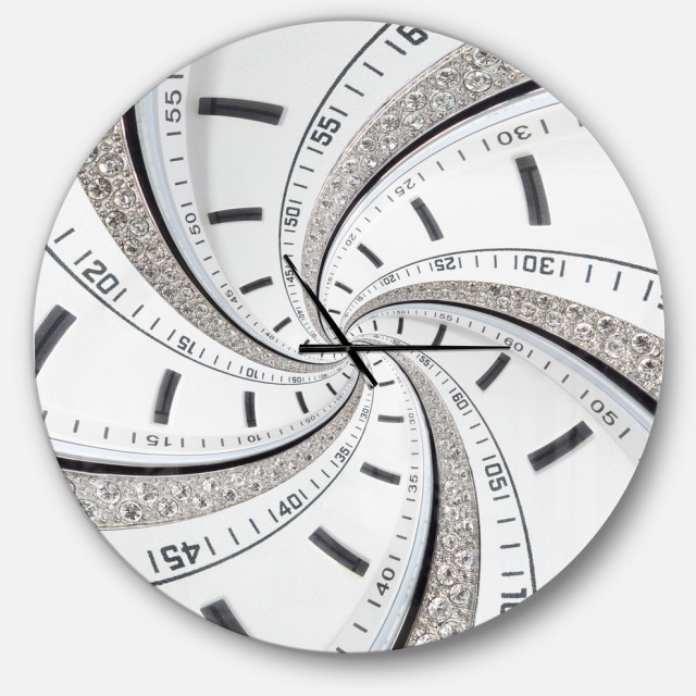 Swirled Time Vortex Oversized Contemporary Metal Clock Contemporary Wall Clocks By Design Art Usa