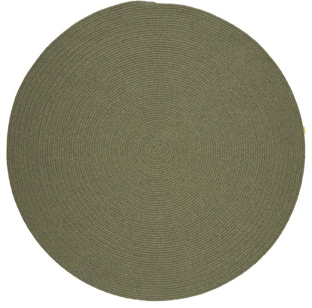 Solid Wool Rug, Moss Green Farmhouse Area Rugs by Super Area Rugs