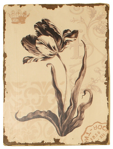 Antiqued Floral Wall Art