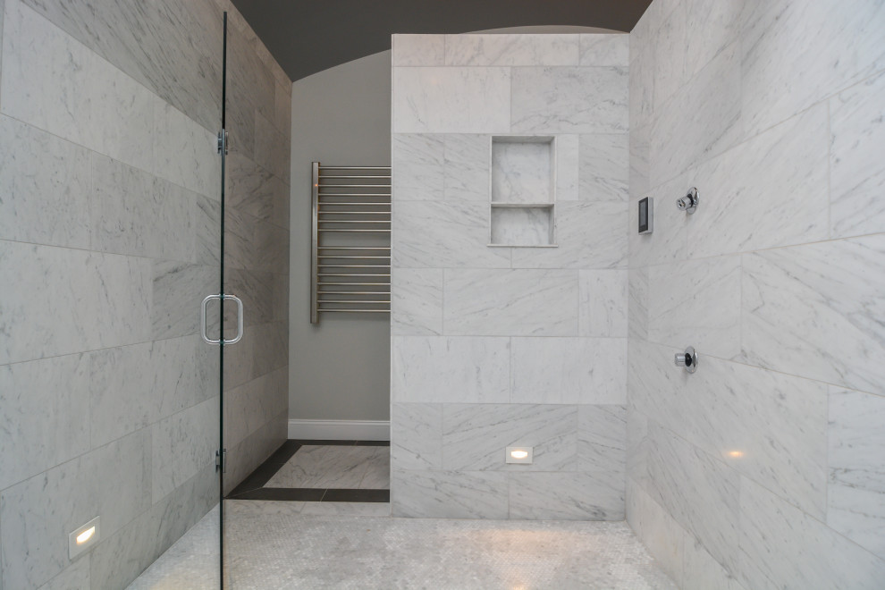 Inspiration for a craftsman bathroom remodel in Boston