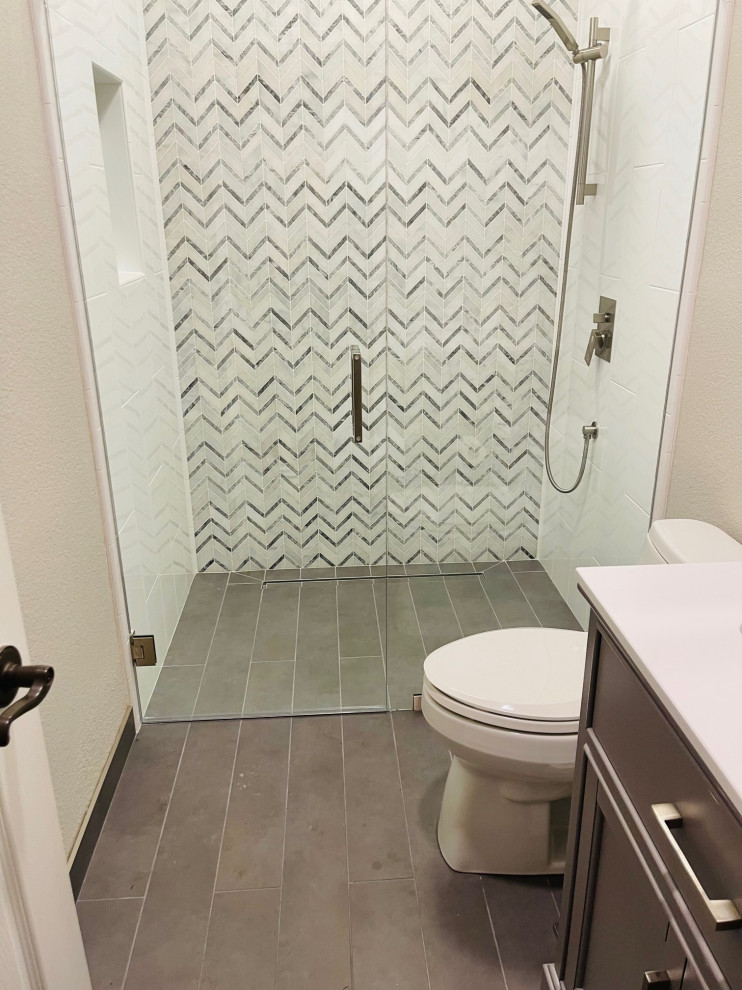 Roseville Chevron Guest Bath