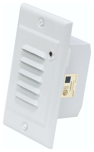 Nicor Stp 10 120 Vob Pc Led Step Light With Photocell Sensor Nicor Led Step Light W Photocell Sensor Vertical Faceplate White