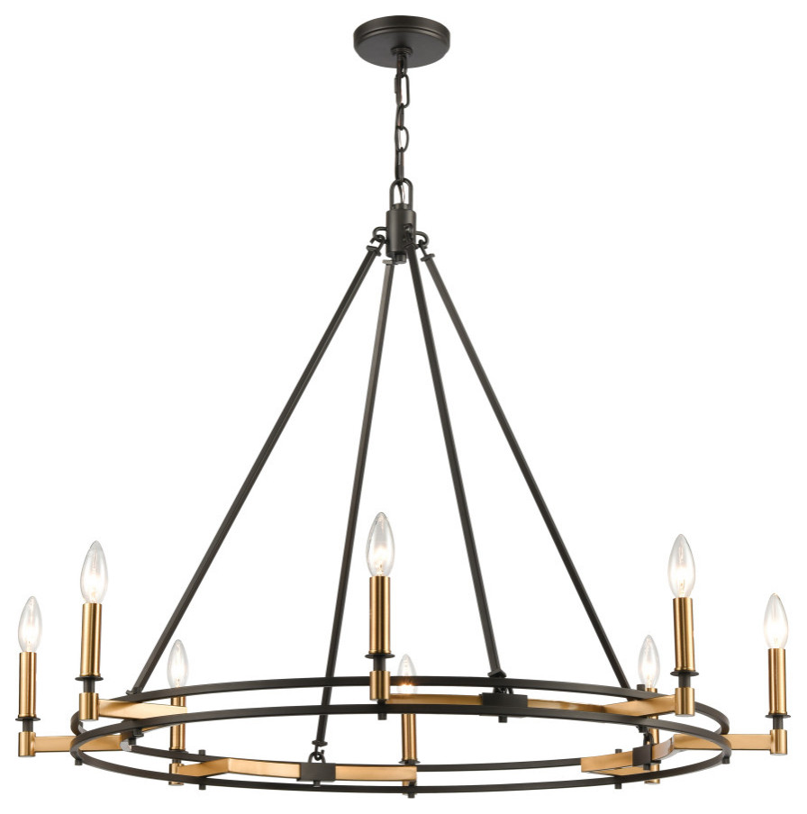 Talia 38" Wide 8Light Chandelier, Oil Rubbed Bronze Transitional Chandeliers by ELK Group