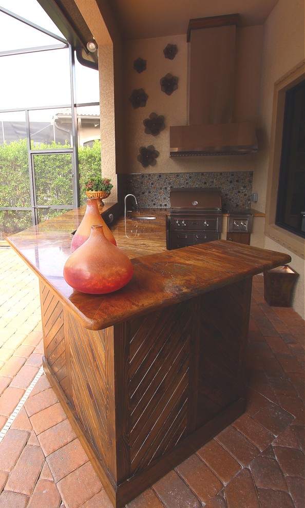 Photo of a transitional kitchen in Miami.