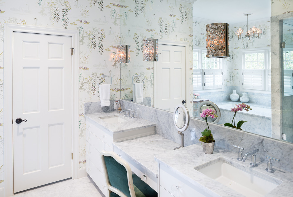 Inspiration for a transitional bathroom remodel in Austin