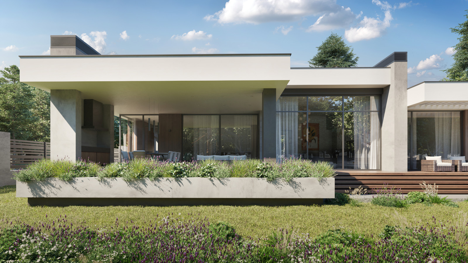 Проект индивидуального жилого дома и бани в КП "Цветочный"