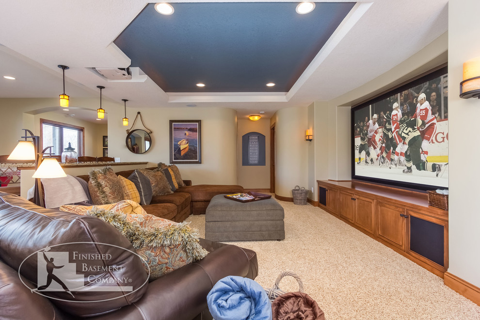 Traditional basement in Minneapolis.