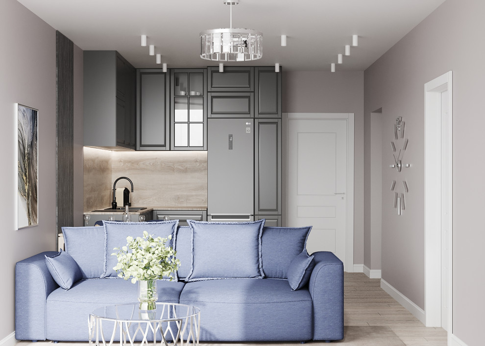 Кухня-гостиная в современном стиле 23 м2