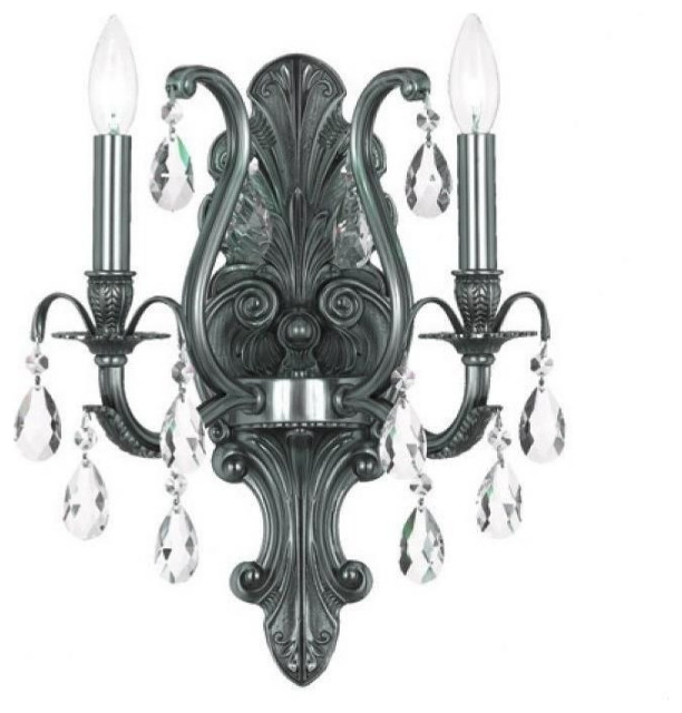 Crystorama 5563-PW-CL-MWP Dawson - Two Light Wall Sconce
