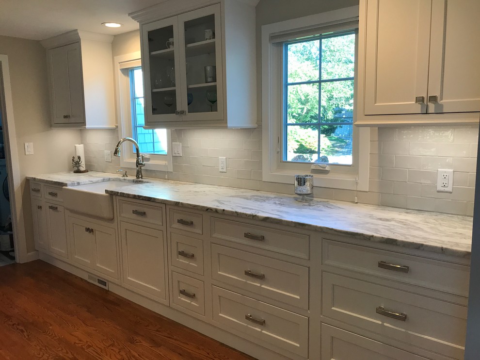Inspiration for a transitional kitchen remodel in Boston