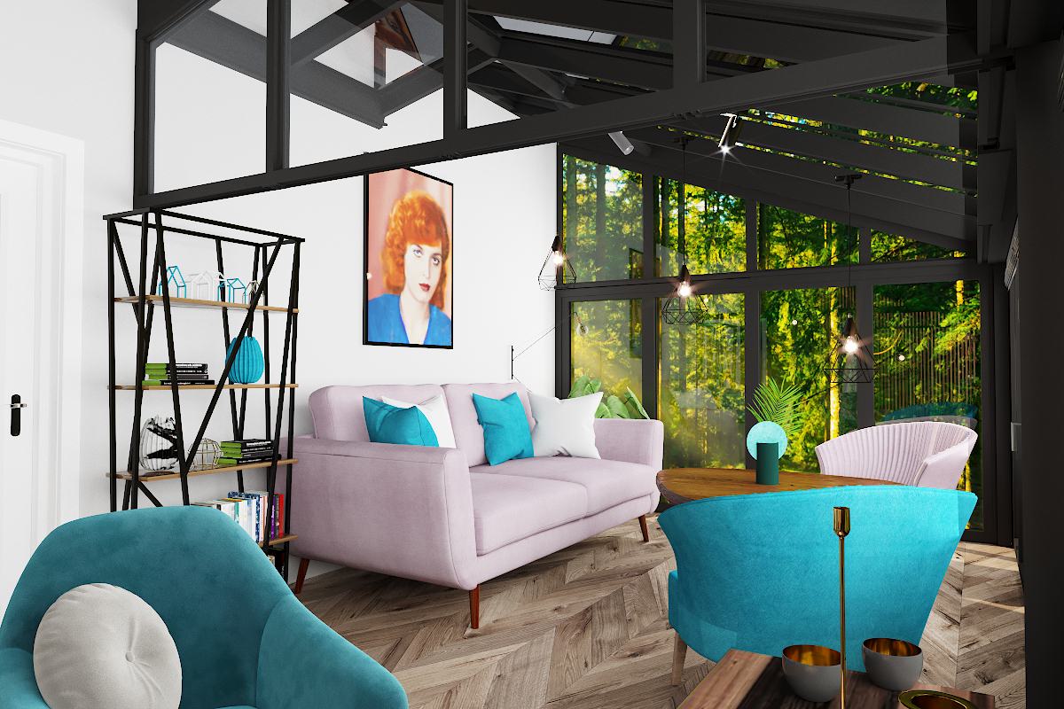 Загородный частный дом, с кухней, одной спальней, и верандой с огромными панорам