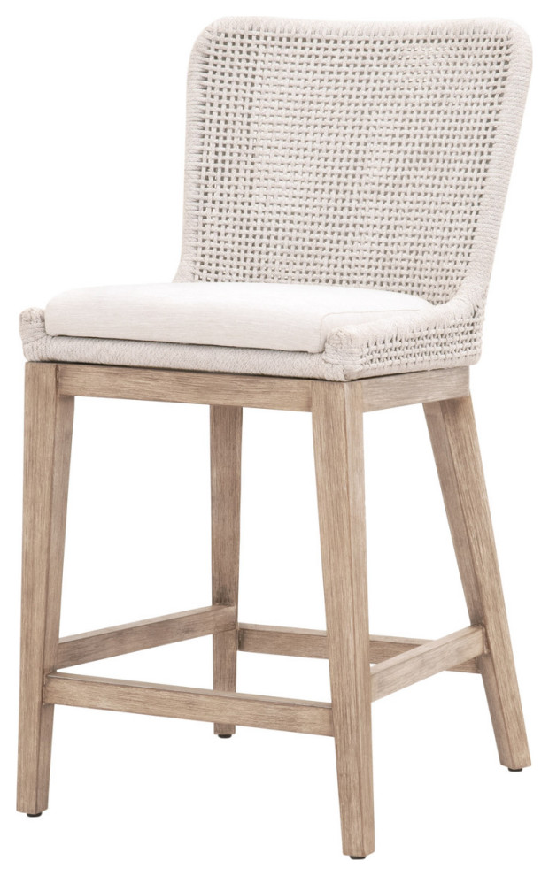 Essentials For Living Woven Mesh Counter Stool White, Natural Gray
