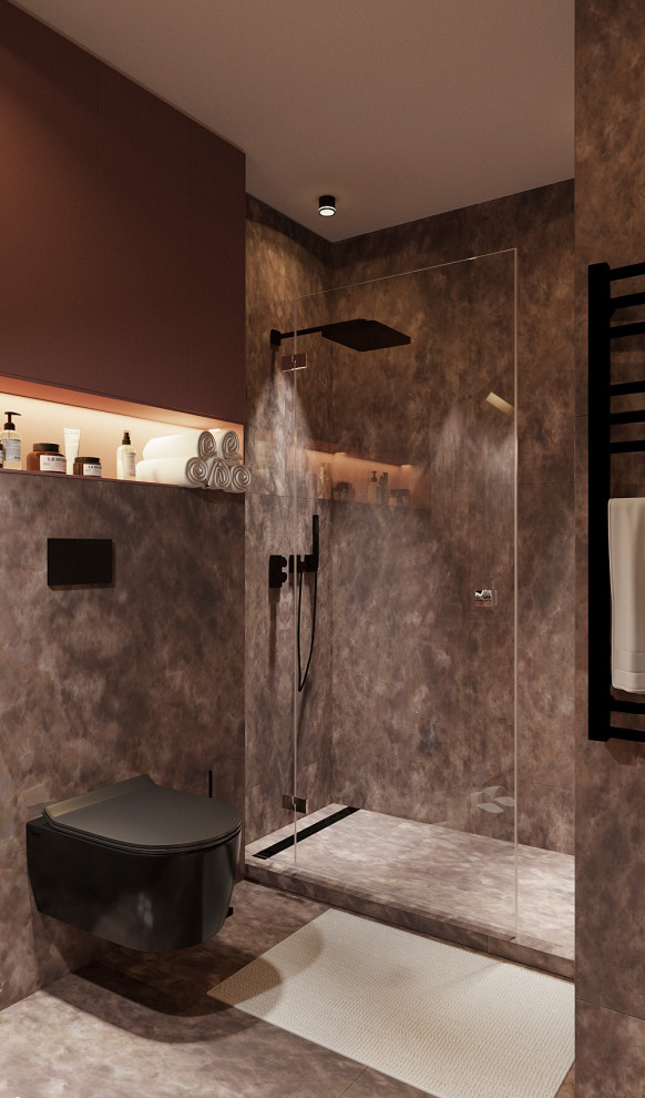 Санузел в темных тонах