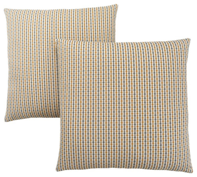 Pillows 18 X 18 Square Accent Sofa Couch Bedroom Polyester Gold