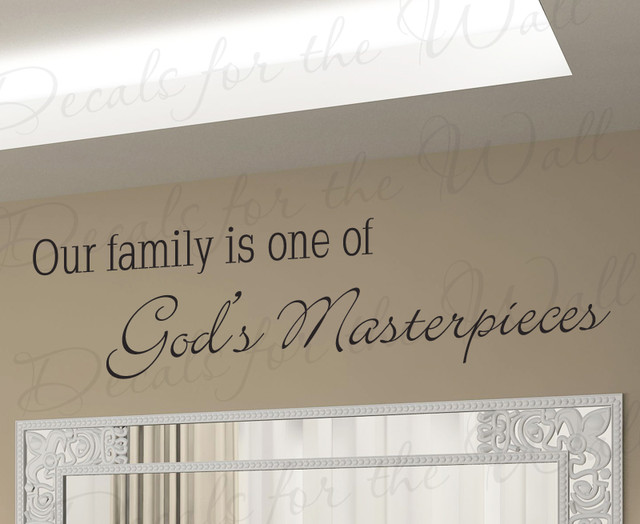 Wall Decal Art Sticker Quote Vinyl Family One of God's Greatest Masterpieces F67