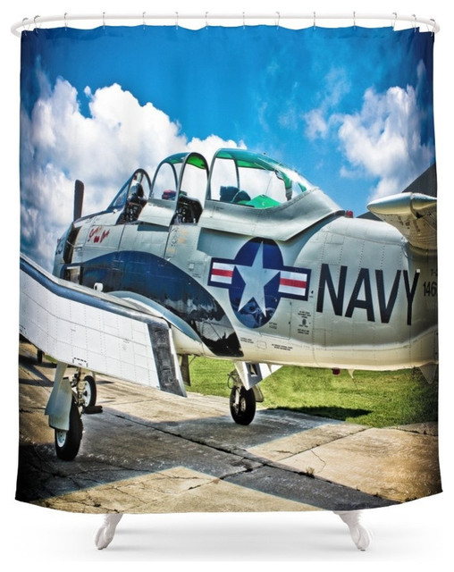 Us Navy Airplane Shower Curtain Contemporary Shower Curtains