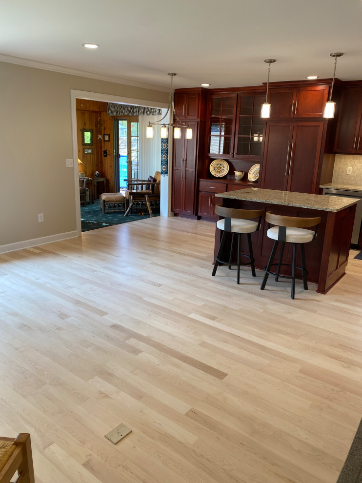 Example of a transitional home design design in Minneapolis