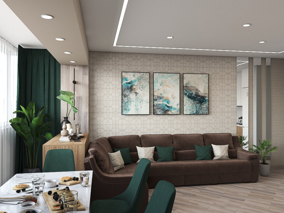 Кухня-гостиная в ЖК Алые Паруса