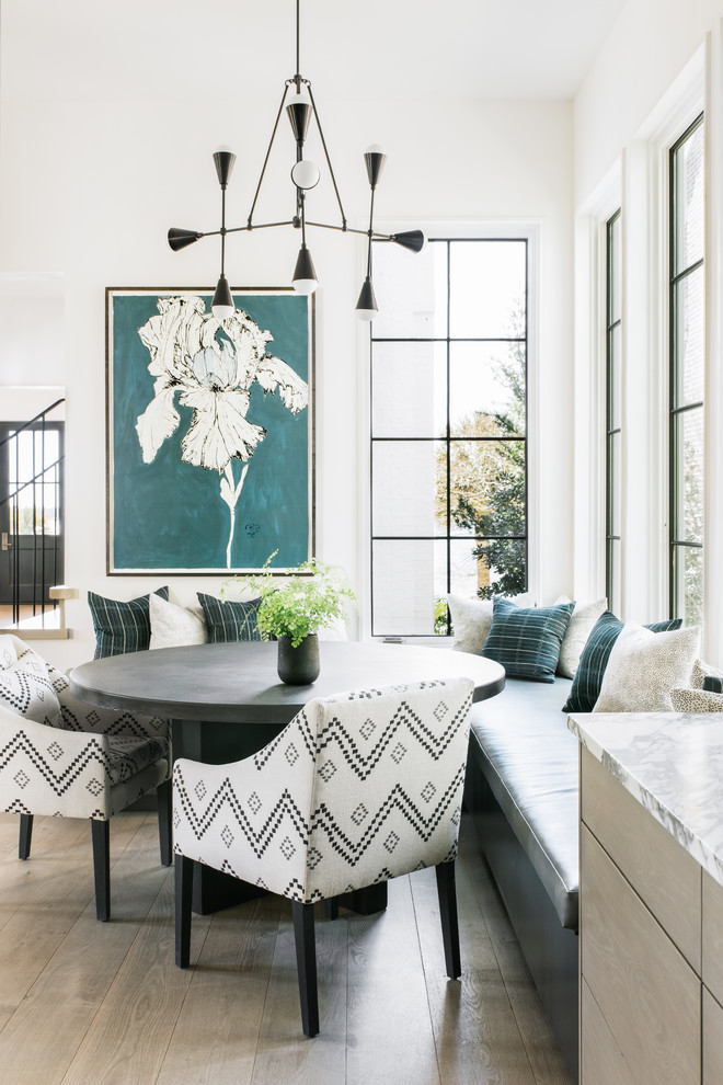 Design ideas for a transitional dining room in Charleston.