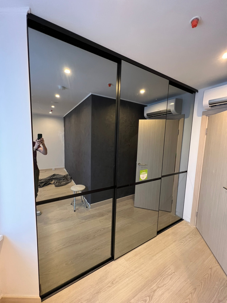 ШКАФ-КУПЕ "НОВО" с ГРАФИТОВЫМ ЗЕРКАЛОМ