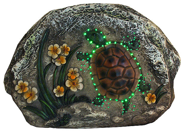 7 Led Lighted Solar Ed Turtle And Flowers Outdoor Garden Stone 7 Led Lighted Solar Ed Turtle And Flowers Outdoor Garden Stone Beach Style Statues Yard Art By Northlight Seasonal