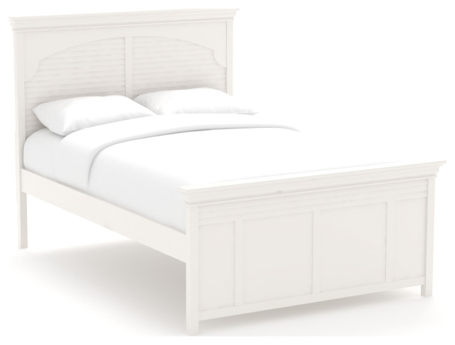 My Home Furnishings Neopolitan Full Panel Bed in Bright White