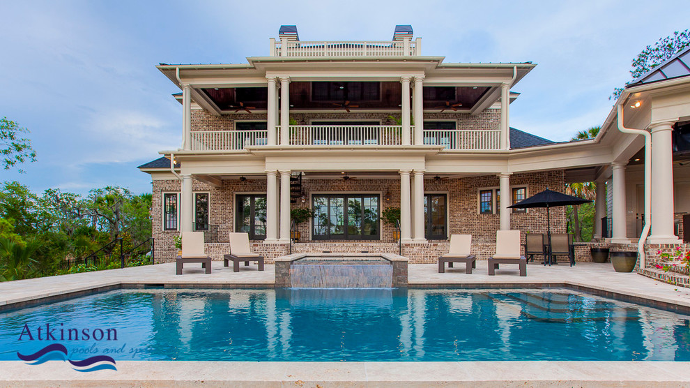Traditional pool in Charleston.