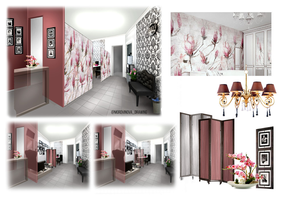 Дизайн-концепт для салона красоты Сахарин.